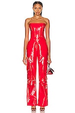 The New Arrivals by Ilkyaz Ozel Giselle Jumpsuit in Pigalle Red, view 1, click to view large image.