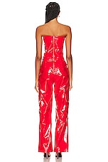 The New Arrivals by Ilkyaz Ozel Giselle Jumpsuit in Pigalle Red, view 3, click to view large image.