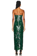 The New Arrivals by Ilkyaz Ozel Monique Strapless Dress in Vert Obscure, view 3, click to view large image.