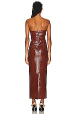 The New Arrivals by Ilkyaz Ozel Rhea Dress in Mahogany, view 3, click to view large image.