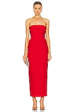 The New Arrivals by Ilkyaz Ozel Rhea Dress in Pedro Red, view 1, click to view large image.