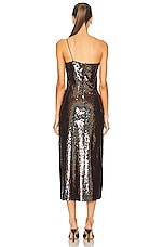 The New Arrivals by Ilkyaz Ozel Jacqueline Sequin Dress in Bronze, view 4, click to view large image.