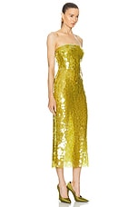 The New Arrivals by Ilkyaz Ozel Phoenix Strapless Dress in Peridotite, view 2, click to view large image.
