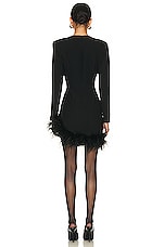 The New Arrivals by Ilkyaz Ozel Gabrielle Velvet Dress in Black, view 3, click to view large image.