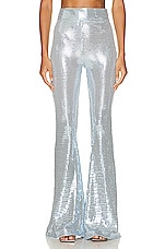 The New Arrivals by Ilkyaz Ozel Colette Wide Leg Pant in Blue Sequin, view 1, click to view large image.