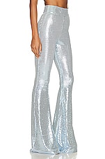 The New Arrivals by Ilkyaz Ozel Colette Wide Leg Pant in Blue Sequin, view 2, click to view large image.