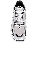 New Balance 725v1 in Metallic Silver, Raincloud, & Black, view 4, click to view large image.
