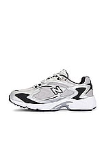 New Balance 725v1 in Metallic Silver, Raincloud, & Black, view 5, click to view large image.