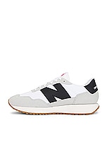 New Balance 237 in White, Brighton Grey, & Black, view 5, click to view large image.