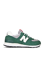 New Balance 574 Encap in Nightwatch Green & Sea Salt, view 1, click to view large image.