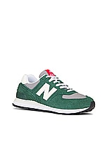 New Balance 574 Encap in Nightwatch Green & Sea Salt, view 2, click to view large image.