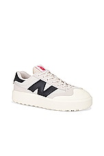 New Balance CT302 in Moonbeam, Black, & Team Red, view 2, click to view large image.