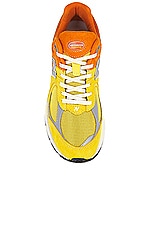 New Balance 2002R in Ginger Lemon, Classic Orange, & Shadow Grey, view 4, click to view large image.