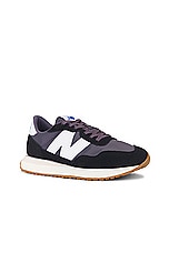 New Balance 237v1 in Black & Magnet, view 2, click to view large image.