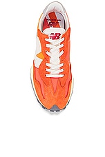 New Balance 327 in Gulf Red & Sun Glow, view 4, click to view large image.