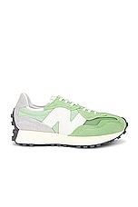 New Balance 327 in Chive & Avocado, view 1, click to view large image.