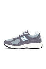 New Balance 2002R in Magnet, Lead, & Blue Fox, view 5, click to view large image.