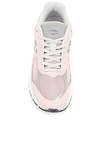 New Balance 2002r in Orb Pink, Shadow Grey, & Silver Metallic, view 4, click to view large image.