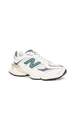 New Balance 9060 in Sea Salt, New Spruce, & Dark Arctic Grey, view 2, click to view large image.