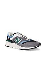 New Balance 997h in Castlerock, Black, Heron Blue, & Marsh Green, view 2, click to view large image.