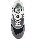 New Balance 997h in Castlerock, Black, Heron Blue, & Marsh Green, view 4, click to view large image.