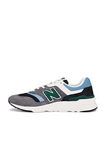 New Balance 997h in Castlerock, Black, Heron Blue, & Marsh Green, view 5, click to view large image.