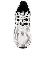 New Balance 1906r in Silver Metallic, Black, & Sea Salt, view 4, click to view large image.