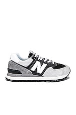 New Balance 574 Sneaker in Black, view 1, click to view large image.