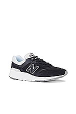 New Balance 997 Sneaker in Black & White, view 2, click to view large image.