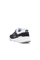 New Balance 997 Sneaker in Black & White, view 3, click to view large image.