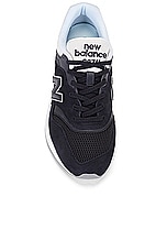 New Balance 997 Sneaker in Black & White, view 4, click to view large image.