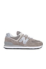 New Balance ML574V3 Sneaker in Grey & White, view 1, click to view large image.