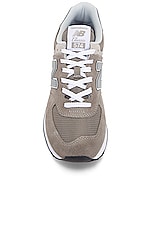 New Balance ML574V3 Sneaker in Grey & White, view 4, click to view large image.