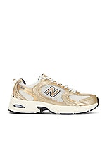New Balance MR530 Sneaker in Turtledove & Gold Metallic , view 1, click to view large image.
