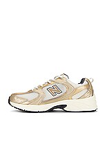 New Balance MR530 Sneaker in Turtledove & Gold Metallic , view 5, click to view large image.