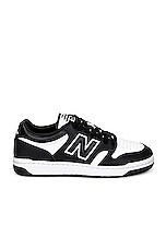 New Balance New Balance BB480LV1 in WHITE & BLACK, view 1, click to view large image.