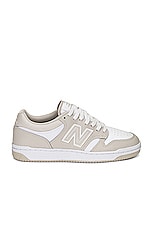 New Balance New Balance BB480LV1 in TIMBERWOLF & WHITE, view 1, click to view large image.