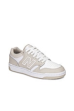 New Balance New Balance BB480LV1 in TIMBERWOLF & WHITE, view 2, click to view large image.