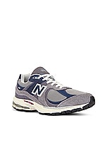 New Balance 2002r in Navy & Castlerock, view 2, click to view large image.