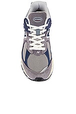 New Balance 2002r in Navy & Castlerock, view 4, click to view large image.