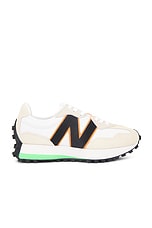New Balance 327 Sneaker in Lime Leaf & Hot Mango, view 1, click to view large image.