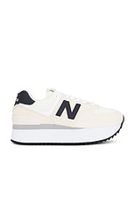 New Balance 574+ Sneaker in Linen, Sea Salt, & Phantom, view 1, click to view large image.