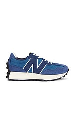 New Balance 327 Sneaker in Heron Blue & Angora, view 1, click to view large image.