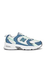 New Balance 530 Sneaker in Shoreline Blue & Lab Green | FWRD