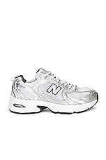 New Balance 530 Sneaker in Grey Matter, Silver Metallic, & Magnet, view 1, click to view large image.