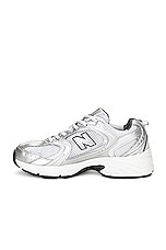 New Balance 530 Sneaker in Grey Matter, Silver Metallic, & Magnet, view 5, click to view large image.