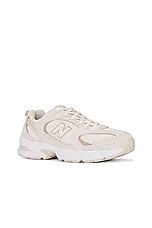 New Balance 530 Sneaker in Sea Salt, Moonbeam, Timber Wolf, & Driftwood, view 2, click to view large image.