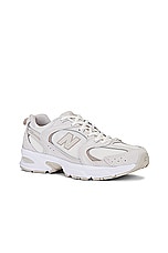 New Balance 530 Sneaker in Sea Salt, Moonbeam, Timber Wolf, & Driftwood, view 2, click to view large image.