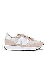 New Balance 237 Sneaker in Mindful Grey & White, view 1, click to view large image.