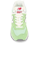 New Balance 574 Sneaker in Chive & Sea Salt, view 4, click to view large image.